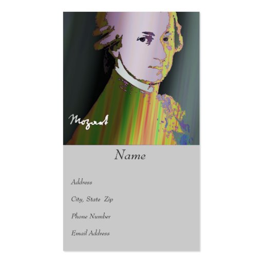 Mozart Business Card (front side)