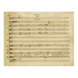 Mozart Marriage of Figaro Manuscript Print posters