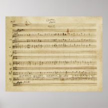 Mozart Marriage of Figaro Manuscript Print