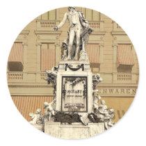 Mozart Monument, Vienna, Austro-Hungary magnificen Sticker
