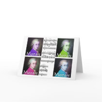 mozart pop art greeting card