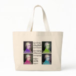 mozart pop art tote bag with his sheet music