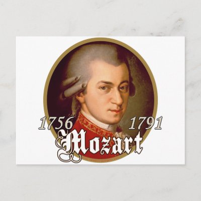 Mozart postcards