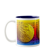 MOZART RAINBOW MEDALLION MUG by voliman MOZART RAINBOW MEDALLION MUG