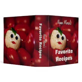 Mozzarella Ball Snowman Custom Recipe Binder