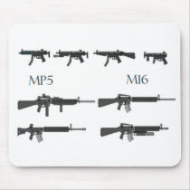 Mp5 M16 Pixel art mousepads