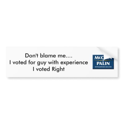 MPS-BTM1, Don't blame me....I voted for guy wit... Bumper Sticker by mrshoyt3