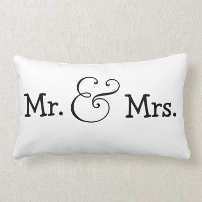 Mr and Mrs Bride And Groom Wedding Gift Pillows