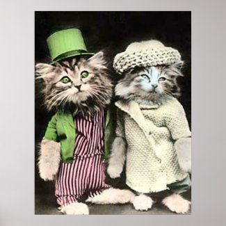 Mr and Mrs Cat print