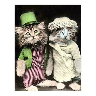 Mr and Mrs Cat print