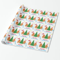 Mr and Mrs Gingerbread Personalized Christmas Wrapping Paper
