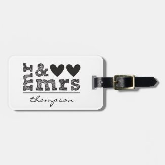 Mr. and Mrs. Luggage Tag