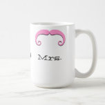 Mr. and Mrs. Mustache or Moustache Newly Weds Mug