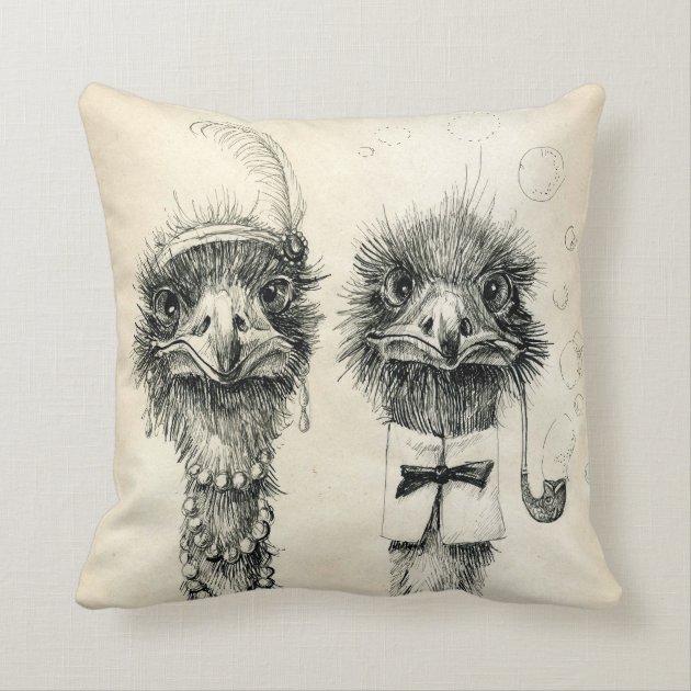 Mr. and Mrs. Ostrich Pillows