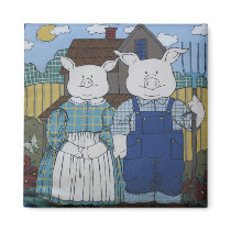Mr And Mrs Pig magnets by ggbythebay Mr And Mrs Pig magnets