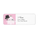 Mr. and Mrs. Return Address Label - Pink label