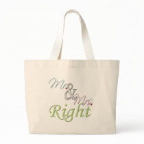 Mr. and Mrs. Right Canvas Bags