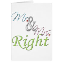 Mr. and Mrs. Right Card
