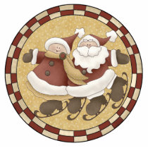 Mr and Mrs Santa Ornament photo sculptures by christmas_tshirts Mr and Mrs Santa Ornament photo sculptures
