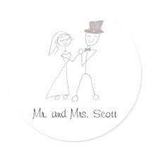 Mr. and Mrs. Scott stickers