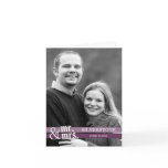 Mr. and Mrs. Thank You Card - Purple