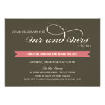Mr and Mrs Wedding Shower /Rehearsal Dinner Invite invitations
