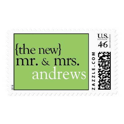 Mr. and Mrs. Wedding Stamps