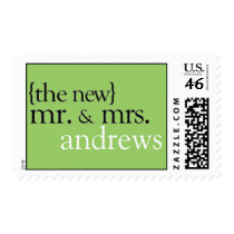 Mr. and Mrs. Wedding Stamps