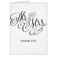 Mr. and Mrs. Wedding Thank you card
