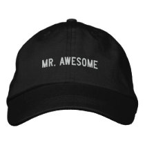 mr. awesome embroidered baseball cap