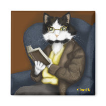 Mr Bennet in His Study magnet