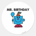 Mr Birthday Classic Round Sticker