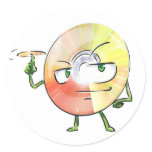 Mr CD Round Stickers