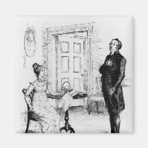 Mr Collins and Elizabeth Refrigerator Magnet
