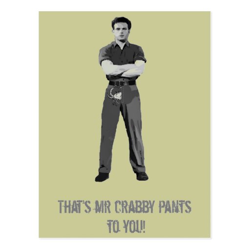 Mr Crabby Pants Postcard Zazzle