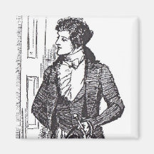 Mr Darcy at the Door Refrigerator Magnet