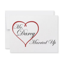 Mr. Darcy Married Up invitations