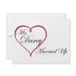 Mr. Darcy Married Up Personalized Invitations
