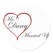 Mr. Darcy Married Up Stickers