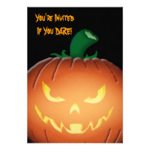 Mr. Evil Jack O Lantern Halloween Dare Invitation