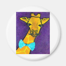 Mr. Fancy Giraffe Refrigerator Magnet