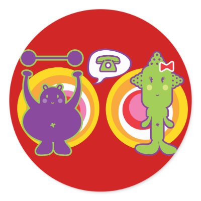 Mr. Fat and Miss Skinny Sticker by fat_fa_tin