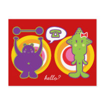 Mr. Fat & Miss Skinny Cartoon Fun Custom Postcard by fat_fa_tin Mr. Fat & Miss Skinny Cartoon Fun Custom Postcard