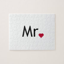 Mr - half of Mr and Mrs set Jigsaw Puzzle
