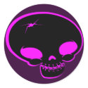Mr Happy Bones Pink/black stickers
