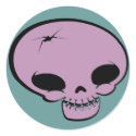 Mr Happy Bones Purple stickers