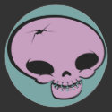 Mr Happy Bones Purple stickers by kklawiter Mr Happy Bones Purple stickers