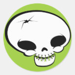 Mr Happy Bones Round Stickers