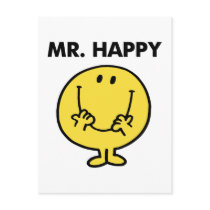 Mr Happy Classic 1 Post Card