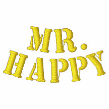 Mr. Happy Embroidered Hooded Sweatshirt